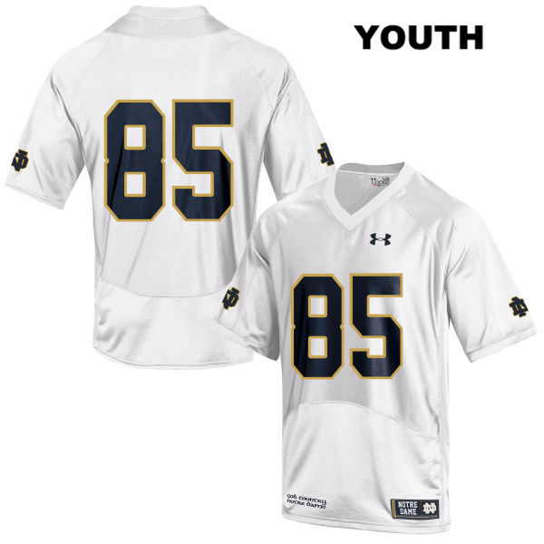 Youth NCAA Notre Dame Fighting Irish #85 George Takacs Stitched College Under Armour Authentic White No Name Football Jersey PG10G50IT